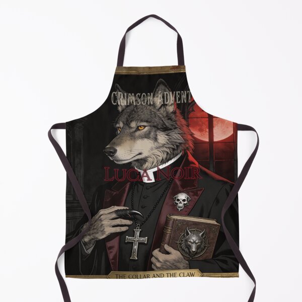 Item preview, The Collar and the Claw — Wolf Priest Portrait Art designed and sold by GeoWhimsy Studio.