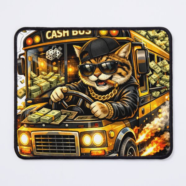 Item preview, Cash Bus Boss Cat Driver Money Hustle Streetwear Sticker Design designed and sold by Busdriverstore.