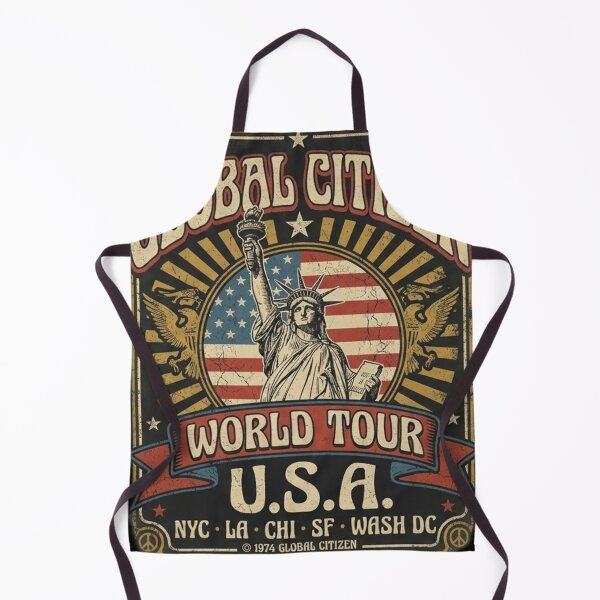 Item preview, Global Citizen World Tour U.S.A. Vintage 1974 Rock Shirt Design designed and sold by EARTH PEOPLE.
