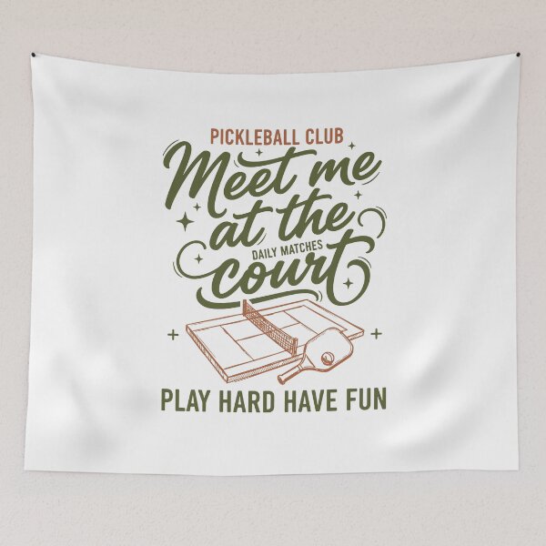 Item preview, Pickleball Court Meet Me At The Court Play Hard designed and sold by LuminOrb.
