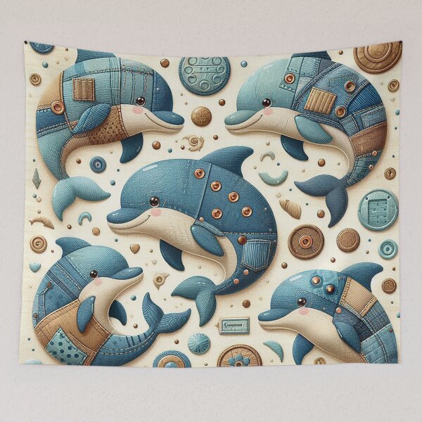 Item preview, Denim Dolphin Spirit  designed and sold by Vanich-Panich.