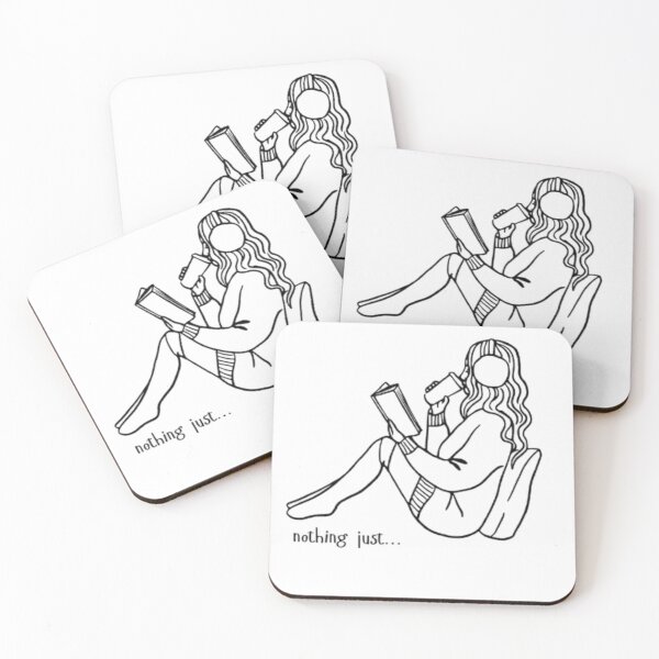 Item preview, Introvert Reading Girl | Book Lover Aesthetic | Cozy Minimal Line Art Design designed and sold by SOLIORA  ATELIER.