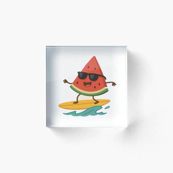 Item preview, Sandía surfeando: divertida caricatura de fruta tropical con gafas de sol designed and sold by DKunic.
