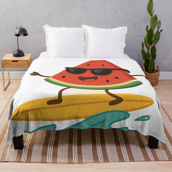 Item preview, Surfing Watermelon – Funny Tropical Fruit Cartoon with Sunglasses designed and sold by DKunic.