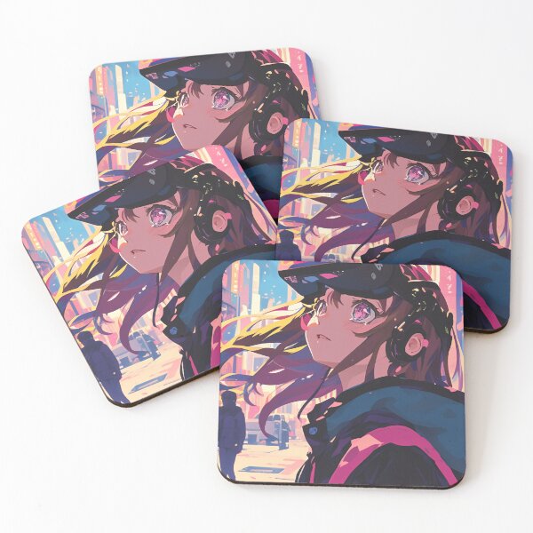 Item preview, “Anime Girl Exploring Virtual Reality – Futuristic Digital Illustration” designed and sold by PrintsGateWay.