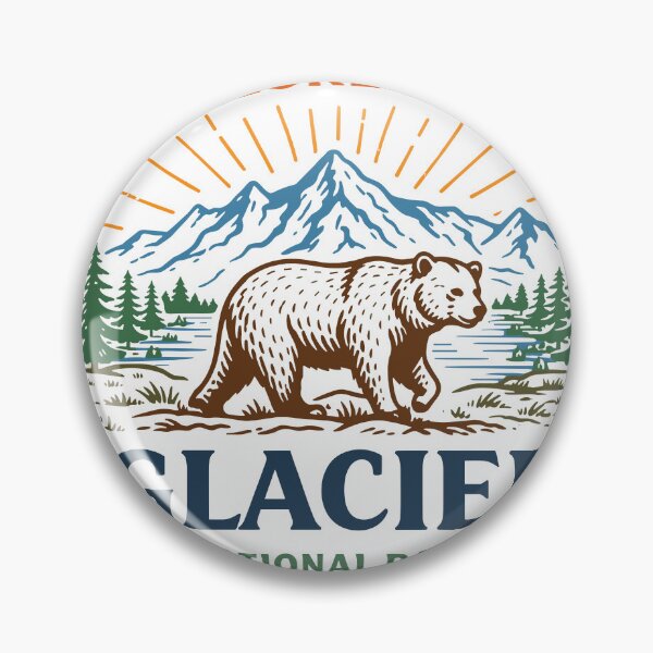 Item preview, Glacier National Park Bear Poster designed and sold by Matinez Pink.