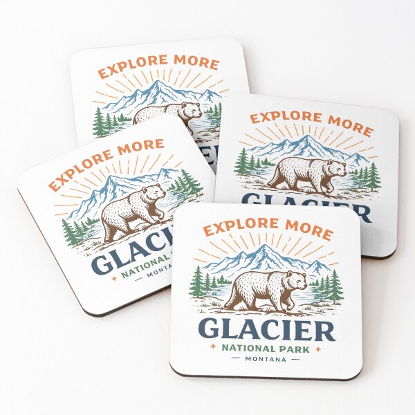 Item preview, Glacier National Park Bear Poster designed and sold by Matinez Pink.