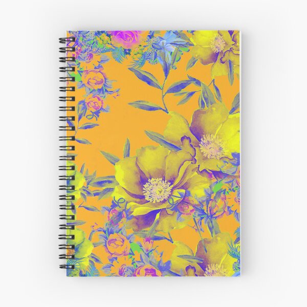 Item preview, Yellow Orange and Blue Tropical Floral designed and sold by frappechica.