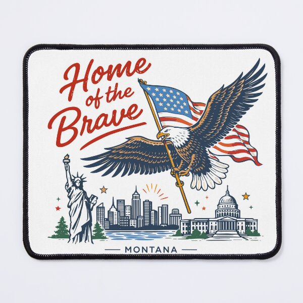 Item preview, Montana Home of the Brave Poster designed and sold by Matinez Pink.