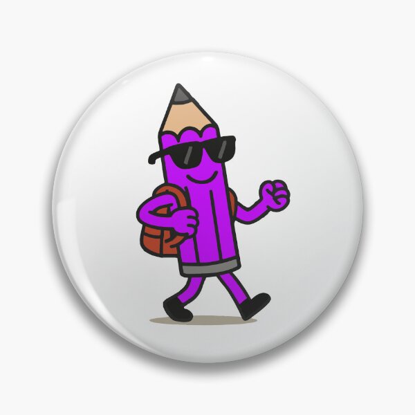 Item preview, Cool Purple Pencil with Sunglasses – Fun Cartoon Stationery designed and sold by DKunic.