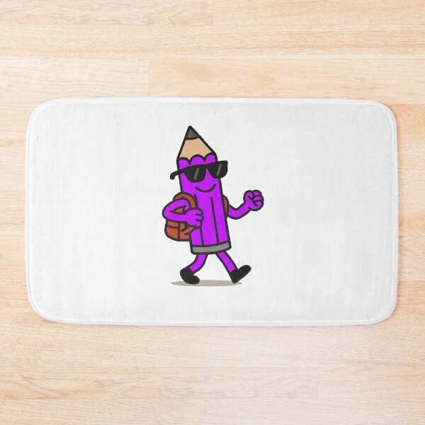Item preview, Cool Purple Pencil with Sunglasses – Fun Cartoon Stationery designed and sold by DKunic.