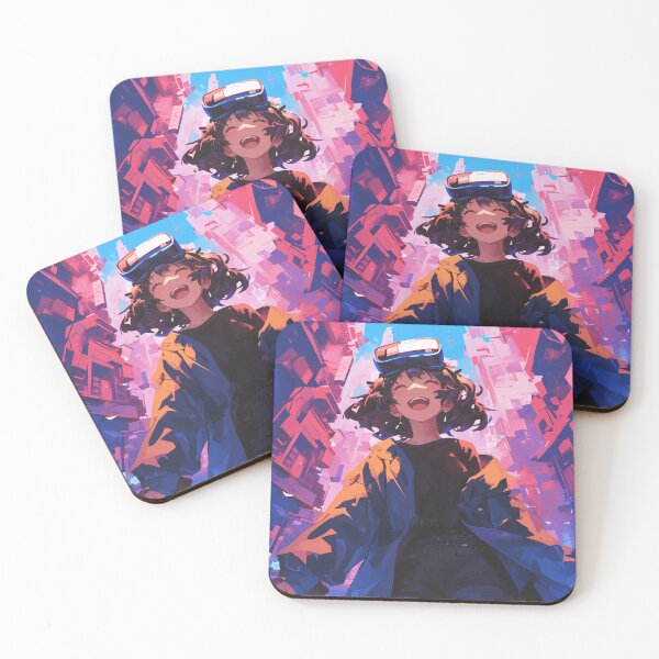 Item preview, “Techno Pop Girl with VR – Immersive Fantasy Artwork” designed and sold by PrintsGateWay.