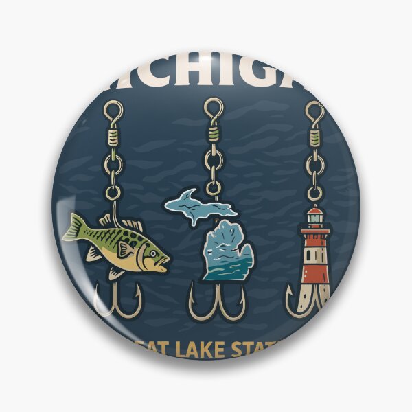 Item preview, Michigan Fishing Lures T-Shirt designed and sold by Matinez Pink.