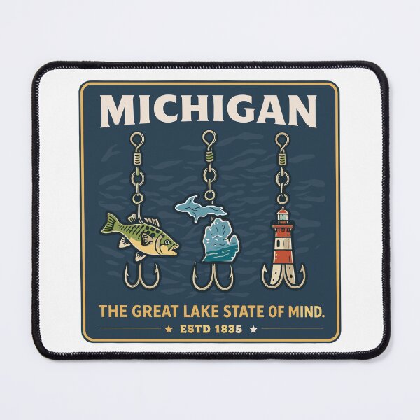 Item preview, Michigan Fishing Lures T-Shirt designed and sold by Matinez Pink.