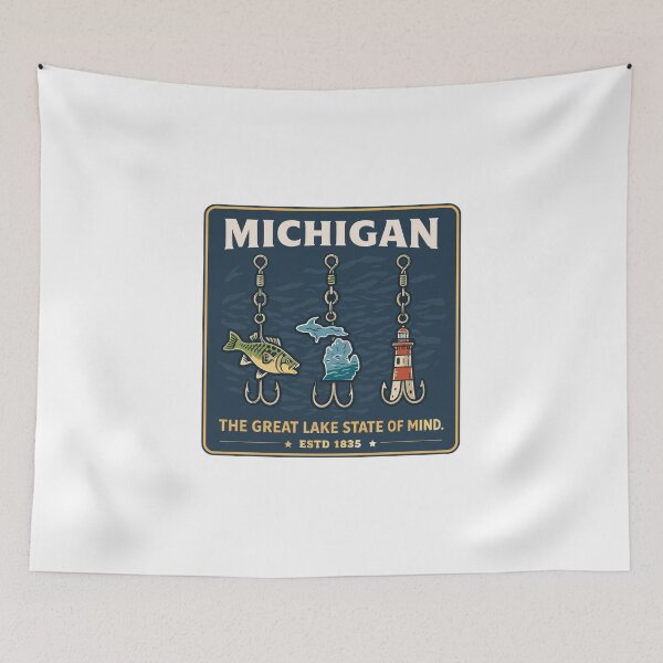 Item preview, Michigan Fishing Lures T-Shirt designed and sold by Matinez Pink.