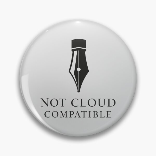 Item preview, Not Cloud Compatible Minimalist Art Writing designed and sold by SplashTastic.
