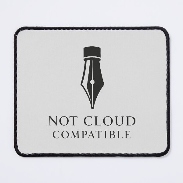 Item preview, Not Cloud Compatible Minimalist Art Writing designed and sold by SplashTastic.