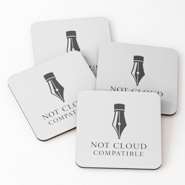 Item preview, Not Cloud Compatible Minimalist Art Writing designed and sold by SplashTastic.