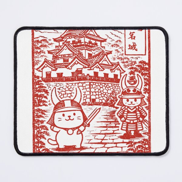 Item preview, Japanese Castle Cat Samurai T-Shirt designed and sold by Matinez Pink.