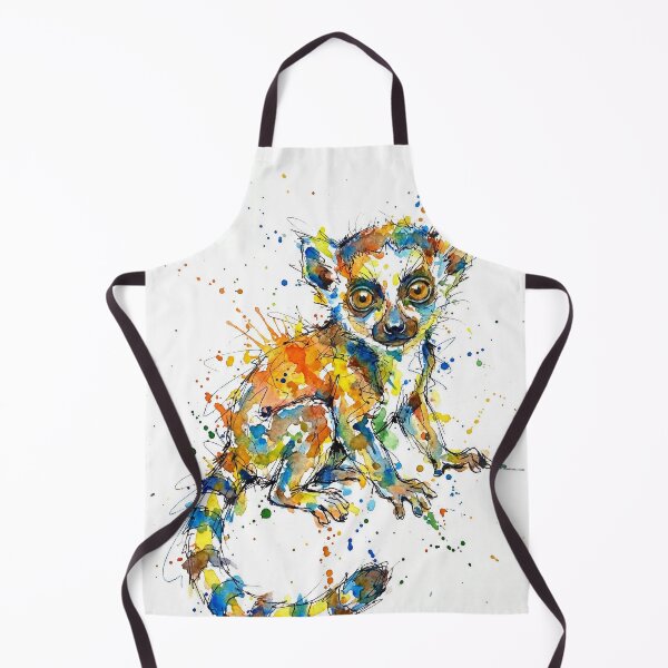 Item preview, Colourful Baby Lemur Watercolour Ink Splatter Art designed and sold by Printpix.