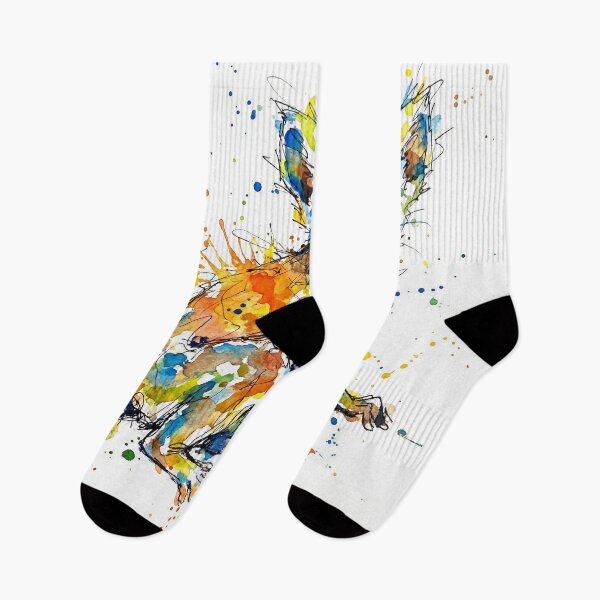 Item preview,  Colourful Baby Lemur Watercolour Ink Splatter Art designed and sold by Printpix.
