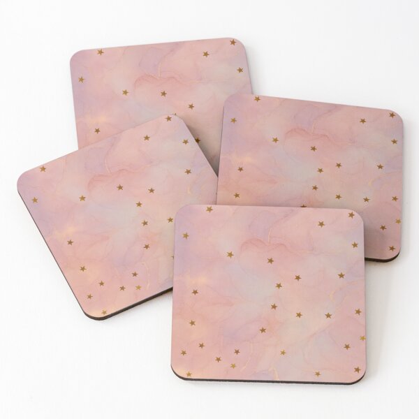 Item preview, Blush Marble Sky with Gold Stars designed and sold by Kritiveemporio.