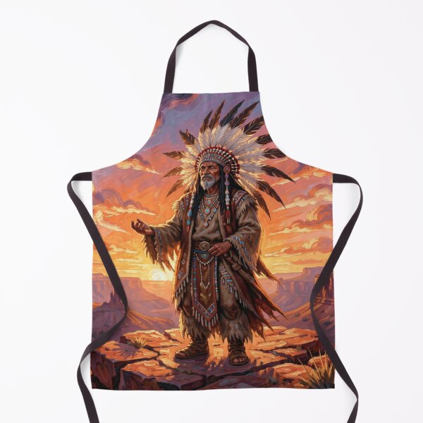 Item preview, Mystic Sunset Shaman Spirit on a Canyon Mesa – Native Energy and Timeless Art designed and sold by FotoworldEdel.