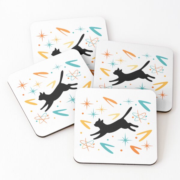 Item preview, Atomic Cat Space Voyage - Mid-Century Modern Retro Pattern designed and sold by Art-Selling.