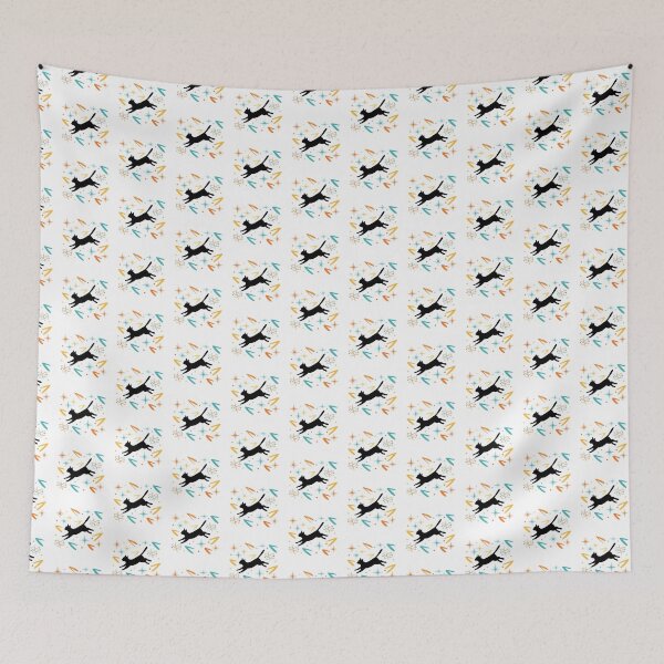Item preview, Atomic Cat Space Voyage - Mid-Century Modern Retro Pattern designed and sold by Art-Selling.
