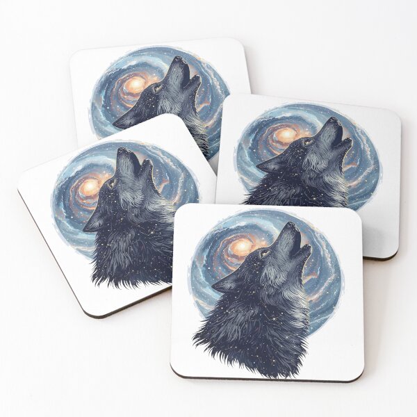 Item preview, Wolf of the Stars – Celestial Animal Illustration designed and sold by catcurio.