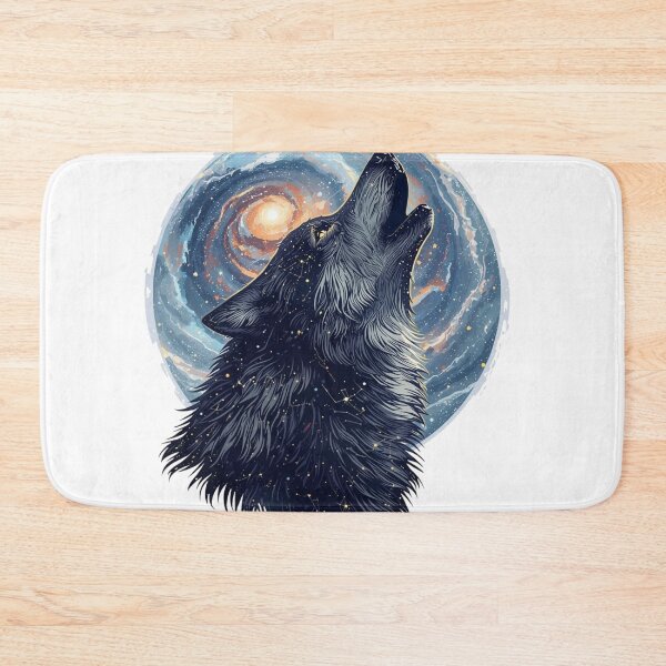 Item preview, Wolf of the Stars – Celestial Animal Illustration designed and sold by catcurio.