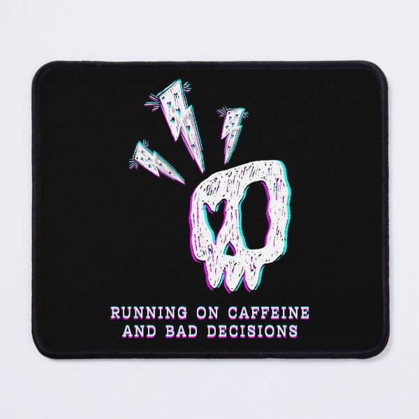 Item preview, Caffeine and Bad Decisions Emo Skeleton Graphic designed and sold by MadeTearfully.