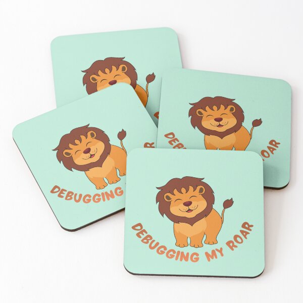 Item preview, Cute Lion Debugging My Roar – Funny Developer Animal Design designed and sold by Yesss-Mau.
