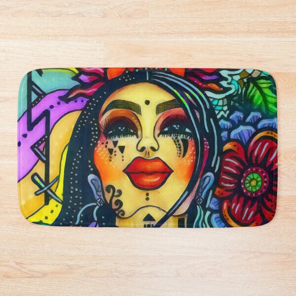 Item preview, Radiant tribal-adorned woman with sun and flower (Enlightenment) designed and sold by Nina Di Gyal.