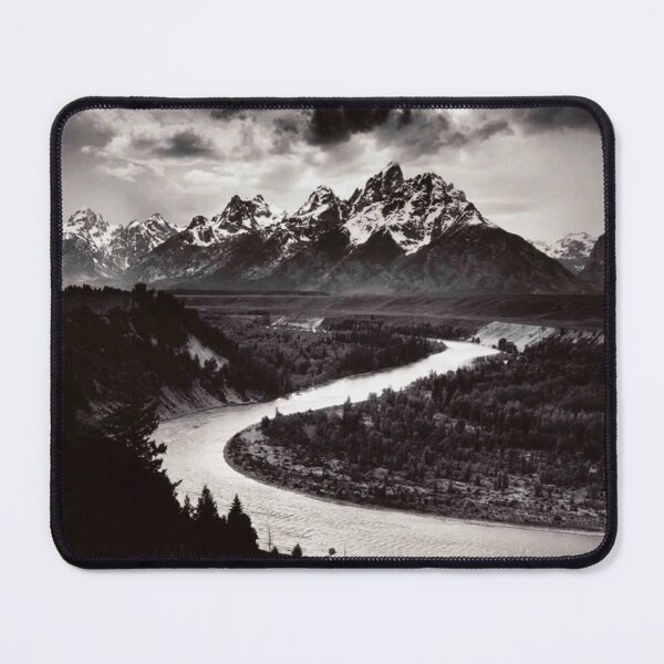 Item preview, The Snake River - Black White Photography Mountain Landscape River Nature Lovers designed and sold by RickE.