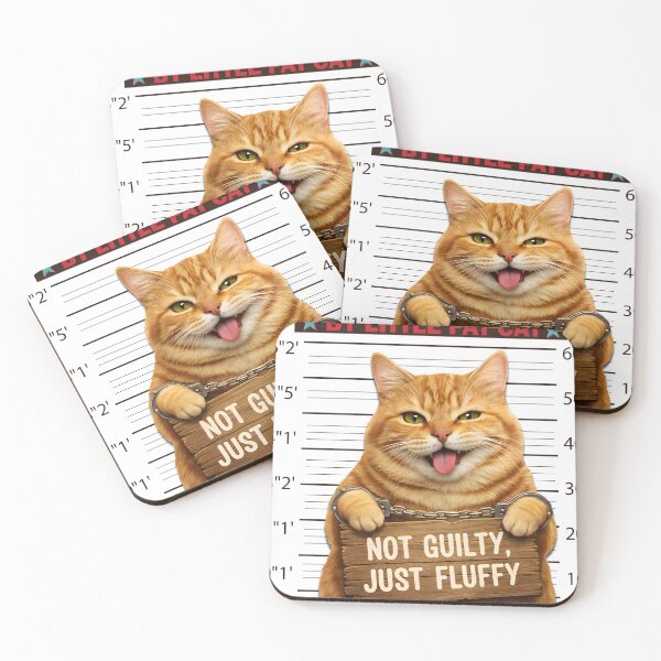 Item preview, WANTED: Little Fat Cat Crime? Being way too fluffy Verdict: NOT GUILTY designed and sold by rich4Design.