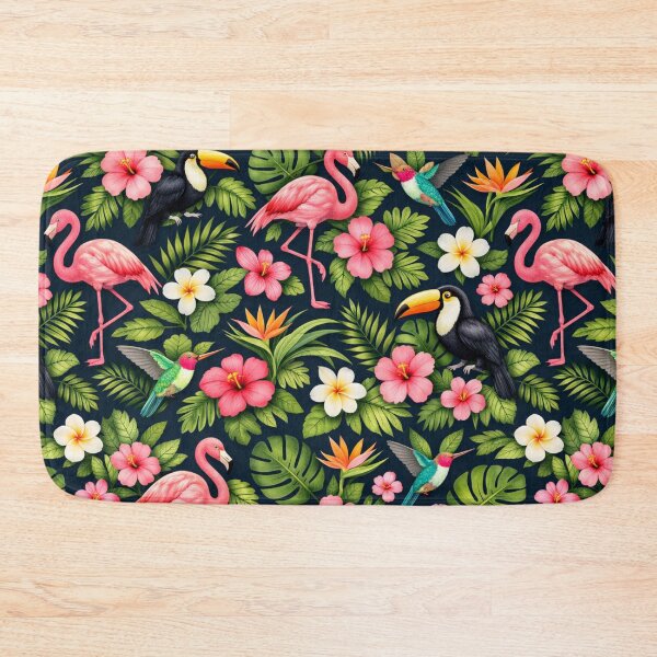 Item preview, Floral design on blue background  designed and sold by Swati's Digital Den.
