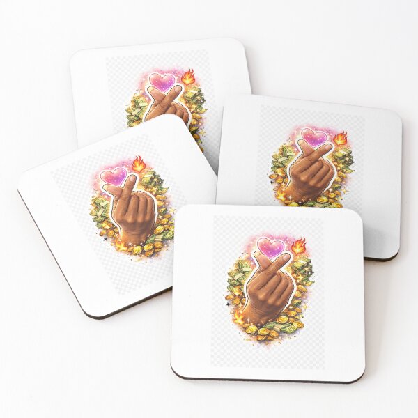 Item preview, Finger Heart Money Vibe Aesthetic Sticker designed and sold by Designvexo.