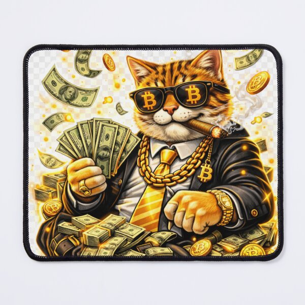 Item preview, Bitcoin Boss Cat Investor Funny Crypto Money Streetwear Design designed and sold by Busdriverstore.