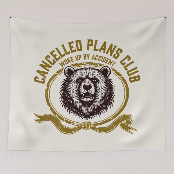 Item preview, Cancelled Plans Club Vintage Illustration Wildlife Art designed and sold by SplashTastic.