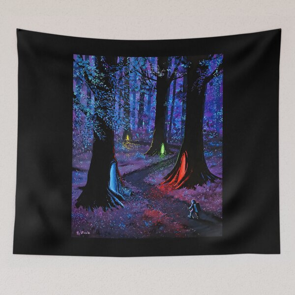 Item preview, Spooky Glowing Forest Eerie Night Woods designed and sold by oundzcxem96.