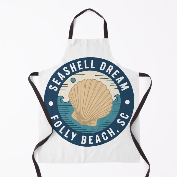 Item preview, Folly Beach SC Seashell Dream Vintage Coastal Illustration designed and sold by PixelWaveBD.