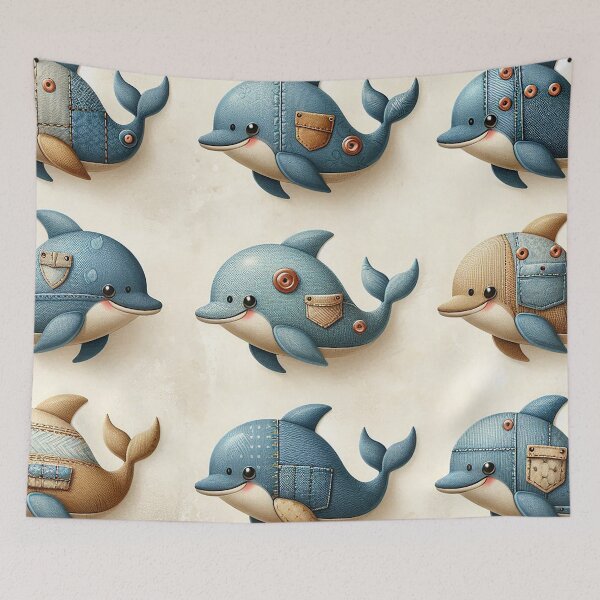 Item preview, Blue Denim Dolphin  designed and sold by Vanich-Panich.