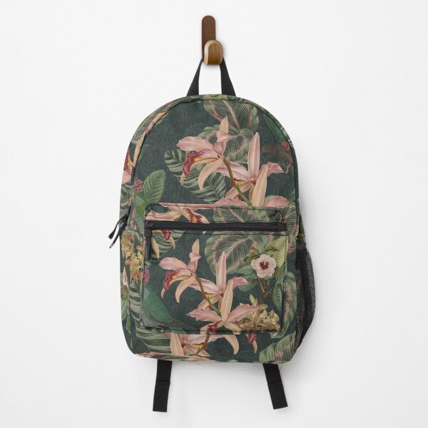 Item preview, Moody Tropical parrot birds jungle foliage designed and sold by Bloomery Decor.