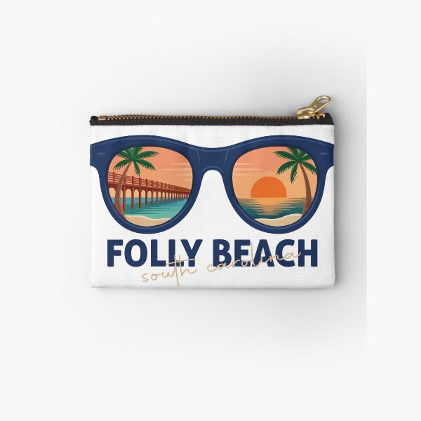 Item preview, Folly Beach South Carolina Sunglasses Sunset Pier Illustration designed and sold by PixelWaveBD.