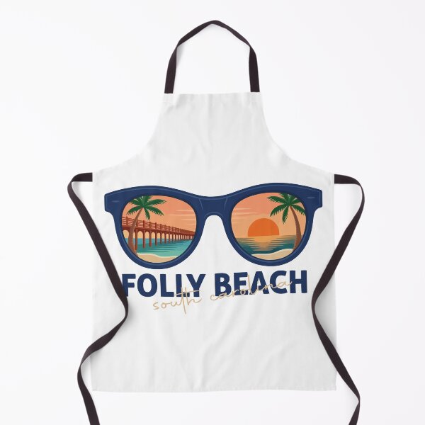 Item preview, Folly Beach South Carolina Sunglasses Sunset Pier Illustration designed and sold by PixelWaveBD.