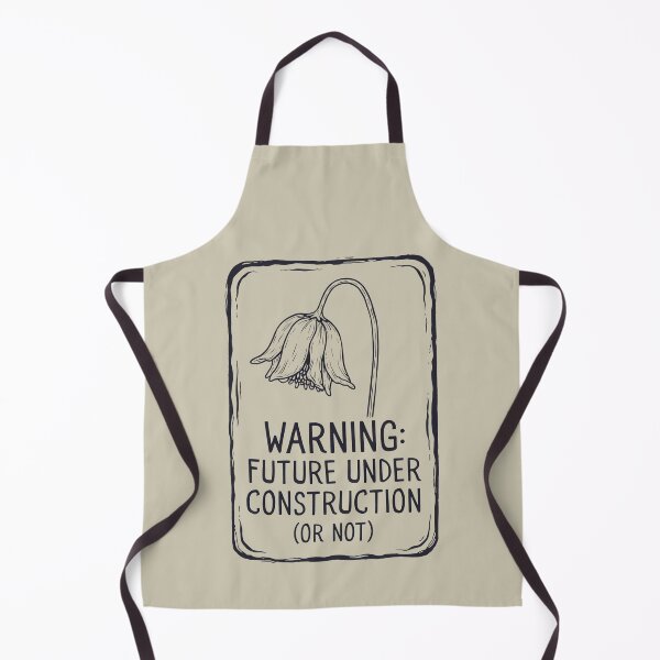 Item preview, Warning Future Under Construction Nihilistic Floral Aesthetic designed and sold by SplashTastic.