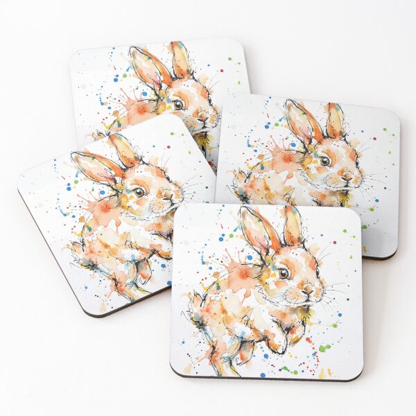 Item preview, Abstract Colourful Baby Bunny Watercolour Illustration designed and sold by Printpix.
