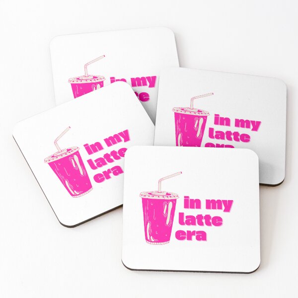 Item preview, "In my latte era" pink sticker designed and sold by drinkwaterandbehappy.