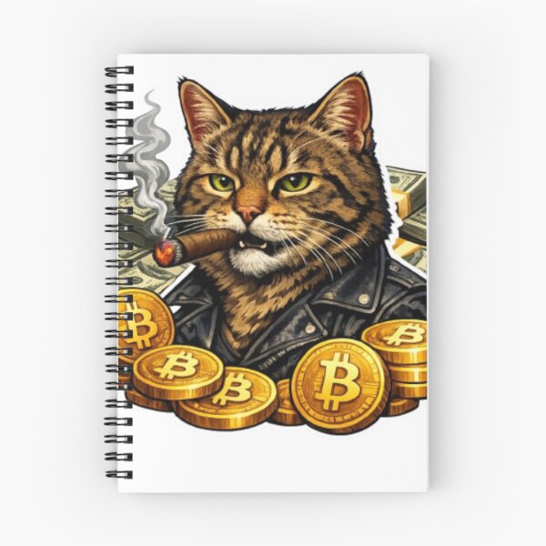 Item preview, Bitcoin Boss Cat – Rich Crypto Kitty Smoking Cigar designed and sold by Busdriverstore.